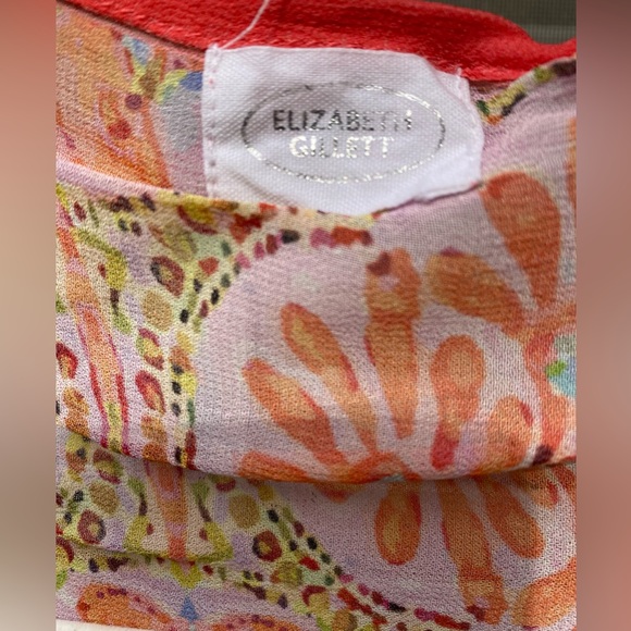 Elizabeth Gillett Anthropologie Floral Print Kimono Wrap - Picture 5 of 9